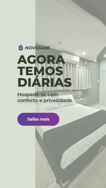 Novidade, agora temos diárias. Hospede-se com conforto e privacidade, saiba mais